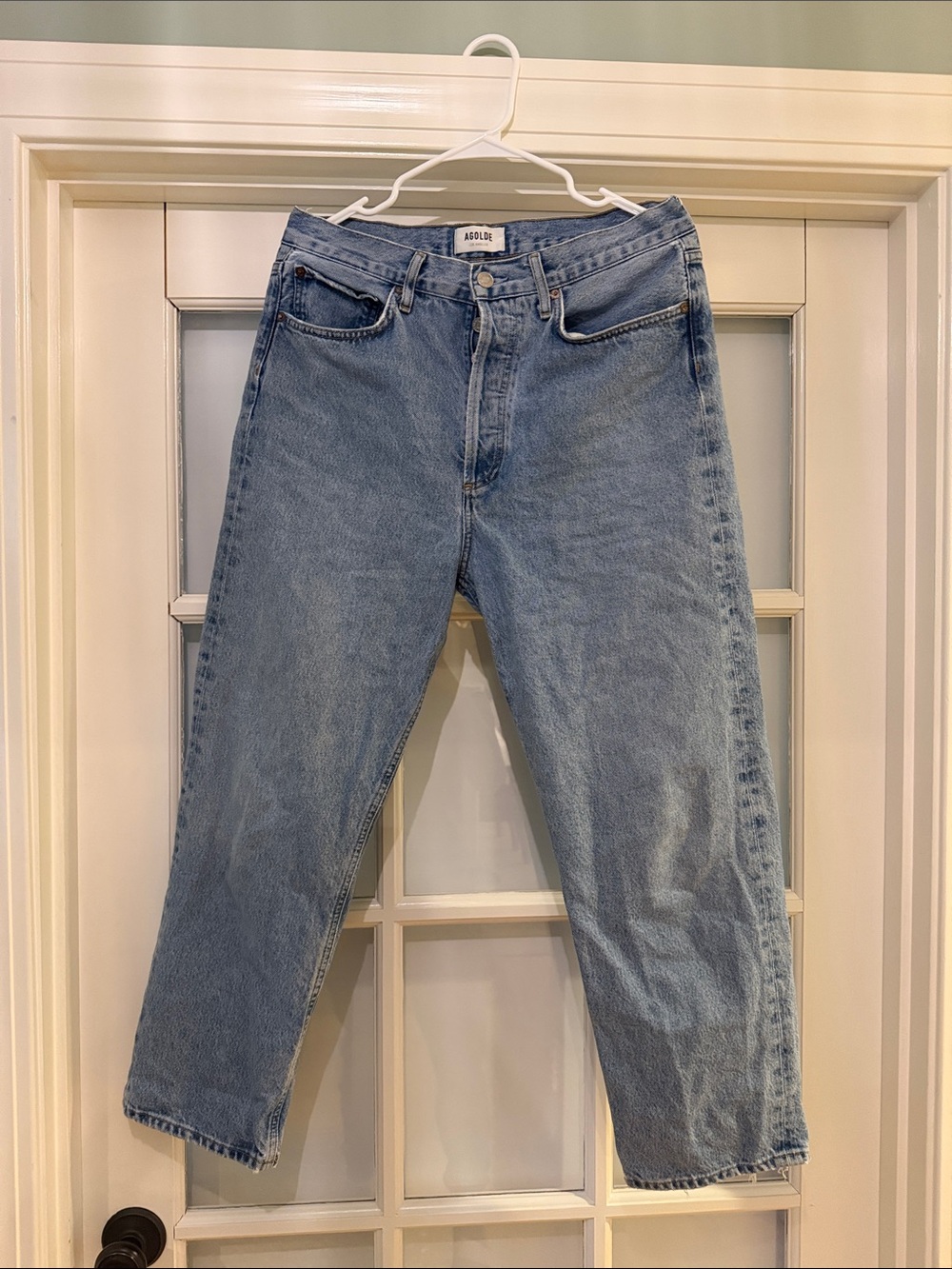 Agolde 90s crop women’s Light Blue Straight-Leg Jeans